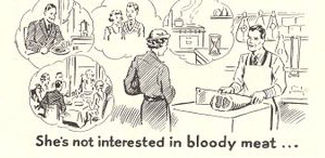 Women--bloody meat