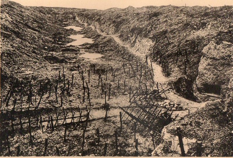 WWI photogravure--trench empty062