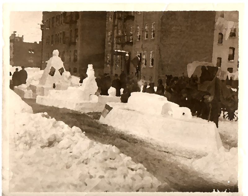 WWI--great imagessnow parade  OIL 059
