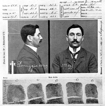 Leonardo peruggia fingerprint