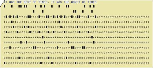 Punch card dickens