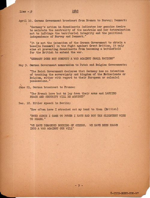 Hitler's lies 9161