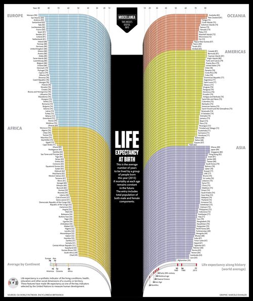Life expectancy in graph