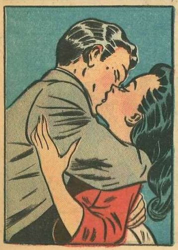 Kissing in teal