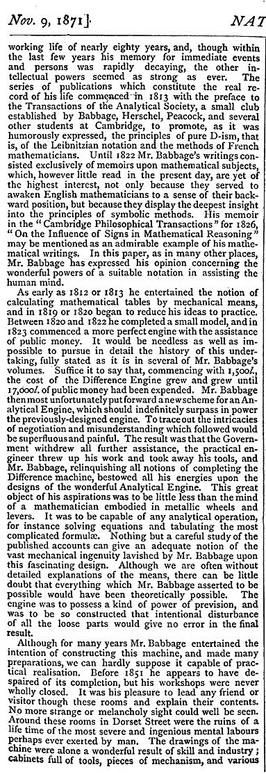 NATURE babbage obit two edit