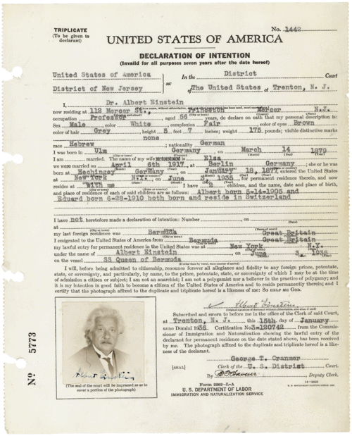 Immigration Einstein