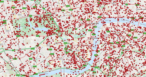WWII Bomb Map London