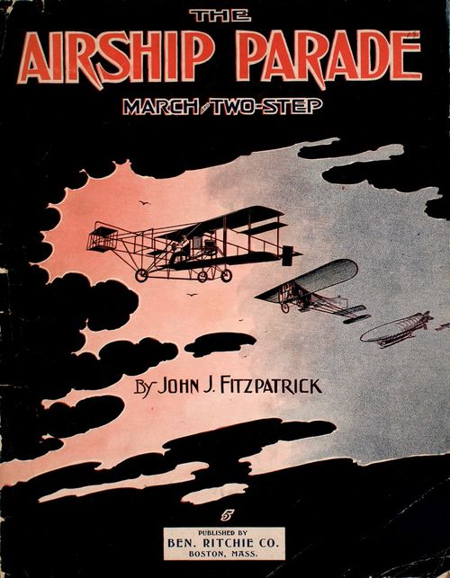 Aeroplane airship parade 1911