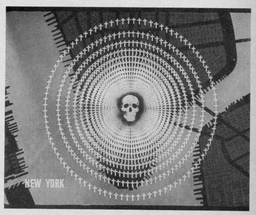 Atomic bomb cities NY skull