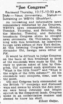 Denmark Joe Congress Radio News