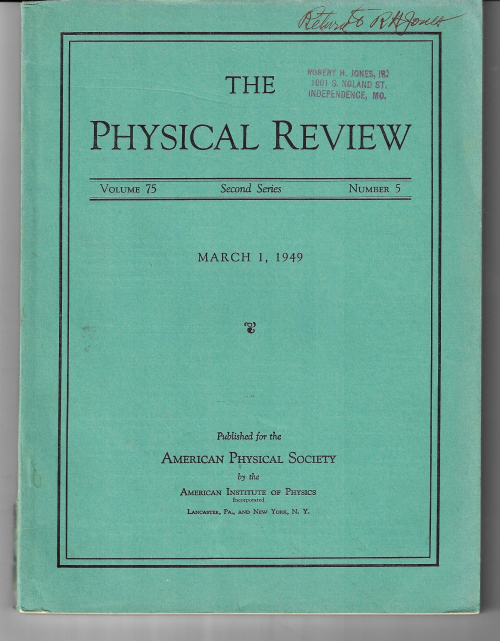 Schwinger May 1949