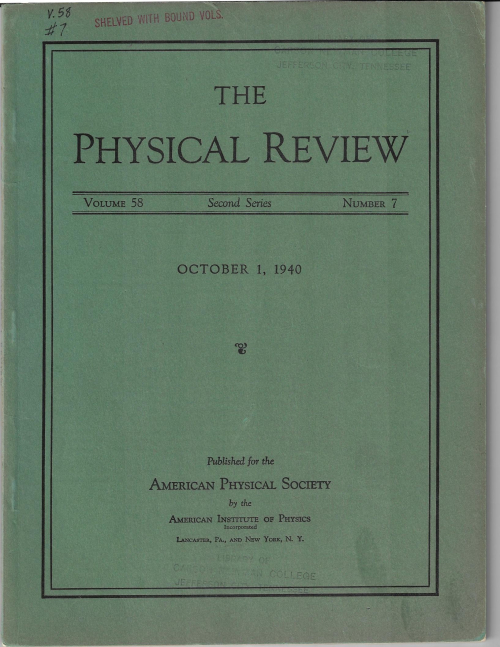 PR 1940 OCt Bohr