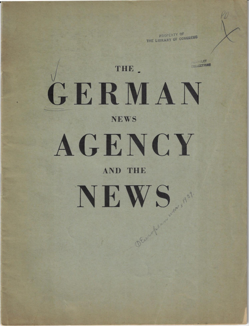 German news agency and the news