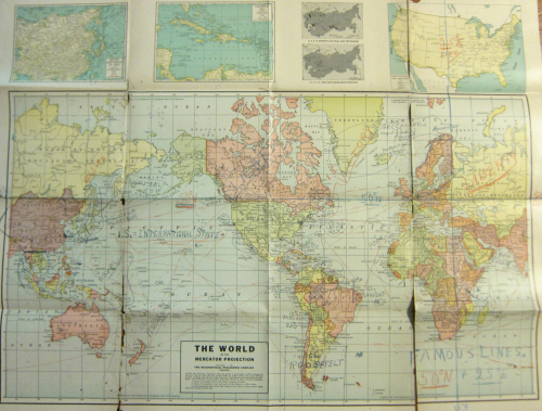 Maps Outsider 1945 world map