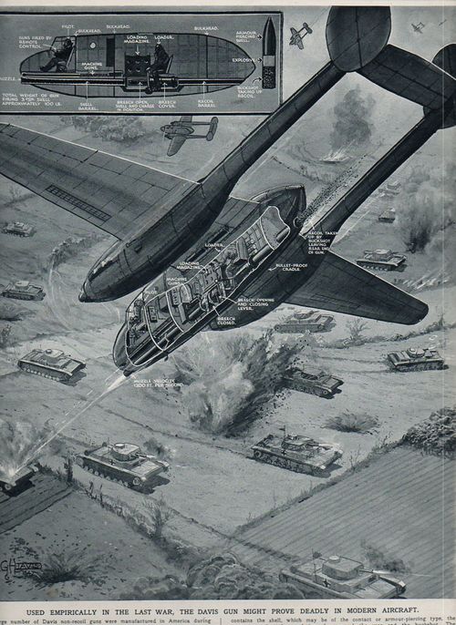 Aircraft cross section Davis non recoil