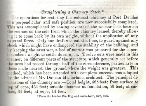 JFI 1860 straightening chimney