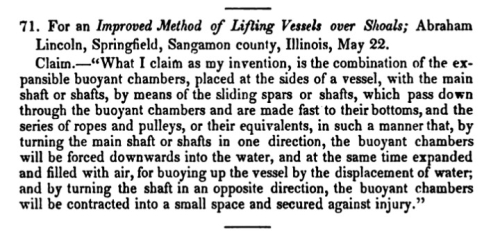 Lincoln Patent