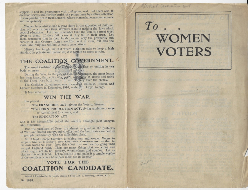 Books covers to women voters