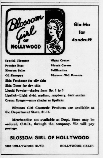Manzanar ad Blossom girl