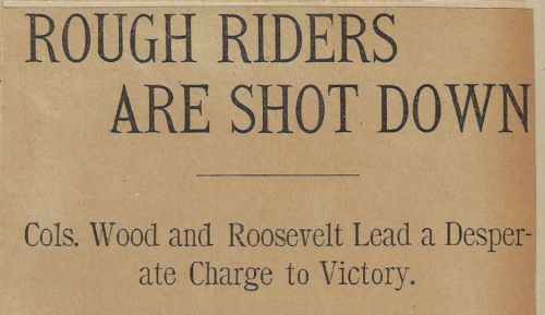 Spanish American War scrapbook rough riders