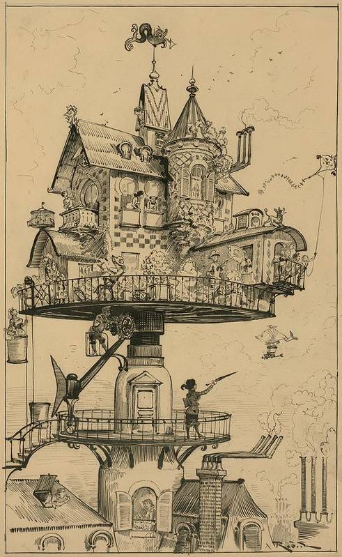 Futuristic-drawing-by-albert-robida-everett
