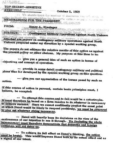 Nucelar weapons VN kissinger