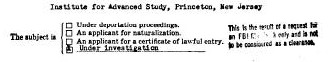 Einstein--FBI detail v 1950