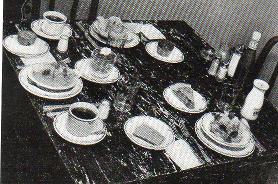 A soda fountain setting494