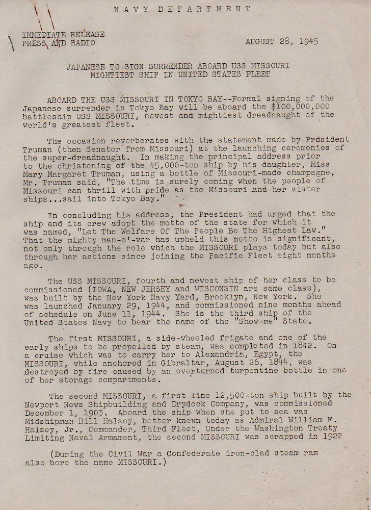 Japan surrender missouri959 Japan surrender missouri959