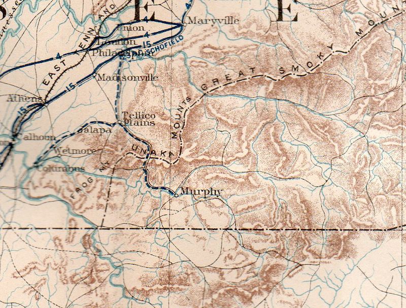 Civil war--mil map sherman asheville189