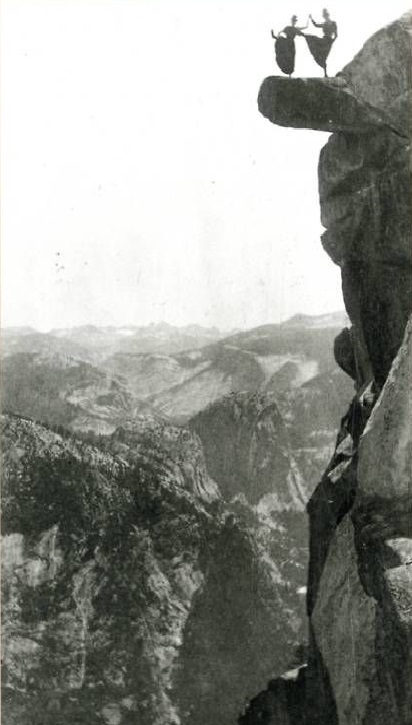 WOmen--dancing on ledge