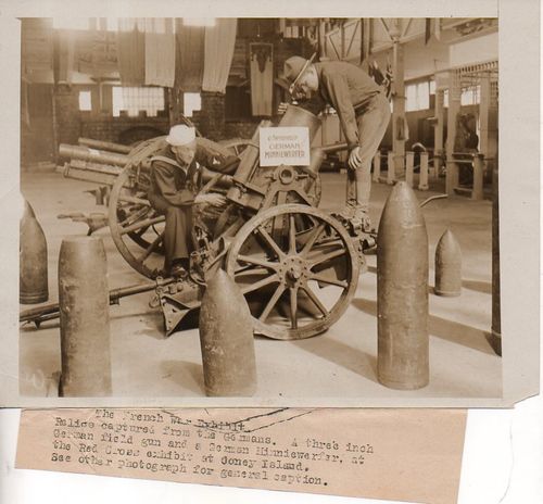 WWI Photo Captured German artilleryh177 WWI Photo Captured German artilleryh177