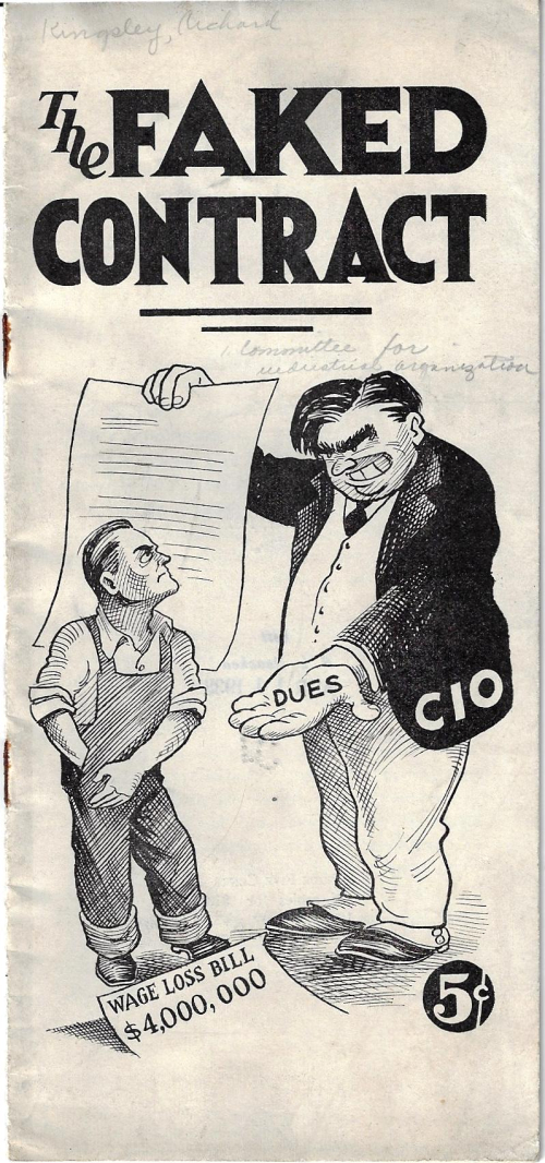 Labor pamphlets faked contract