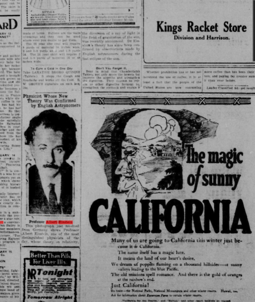 Einstein newspaper guthrie ok 1920 Einstein newspaper guthrie ok 1920