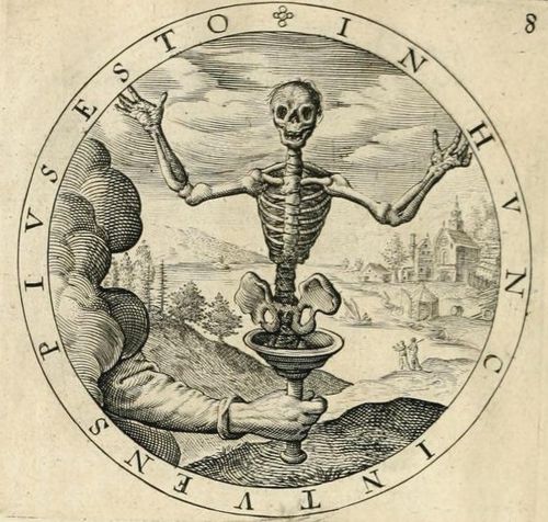 Emblem skeleton detail