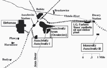 Auschwitz map Auschwitz map