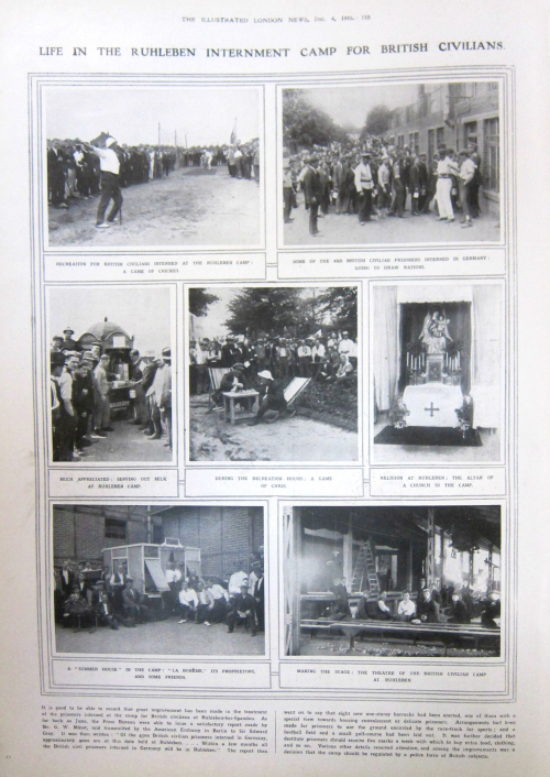 WWI POW civilians Ruhleben 1915 WWI POW civilians Ruhleben 1915