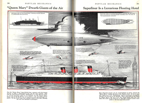 Pop Mech 1936 Queen MAry Graf Zep Pop Mech 1936 Queen MAry Graf Zep