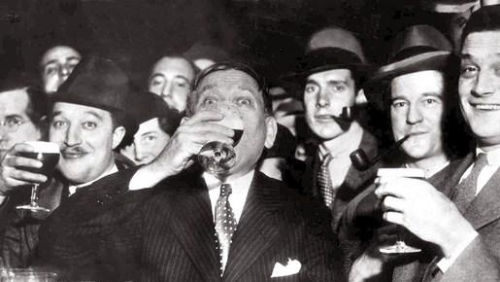 Mencken drinking beer Mencken drinking beer