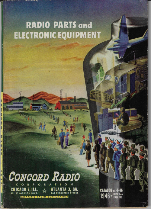 Book covers electronics reutn from the war 1946