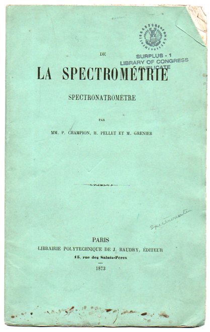 Books spectrometrie