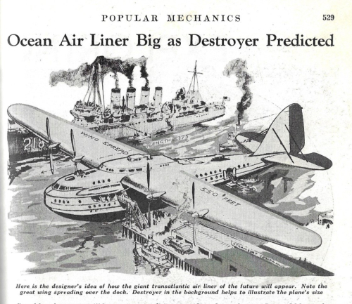 Pop MEch 1936 massive plane Pop MEch 1936 massive plane