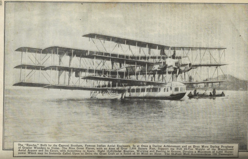 Pop Mech 1921 massive flying boat caproni _2_ Pop Mech 1921 massive flying boat caproni _2_