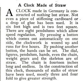 Clock straw text Clock straw text